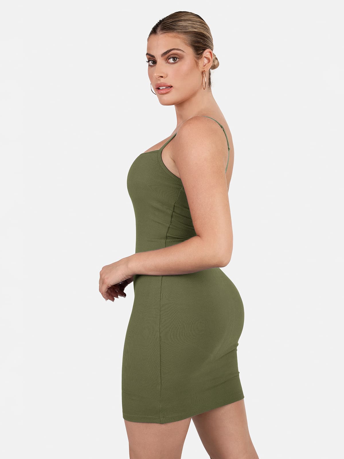 Shapewear Solid Modal Butt Lift Mini Slip Dress