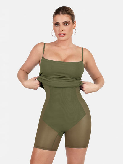 Shapewear Solid Modal Butt Lift Mini Slip Dress