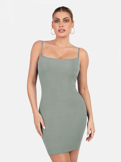 Shapewear Solid Modal Butt Lift Mini Slip Dress