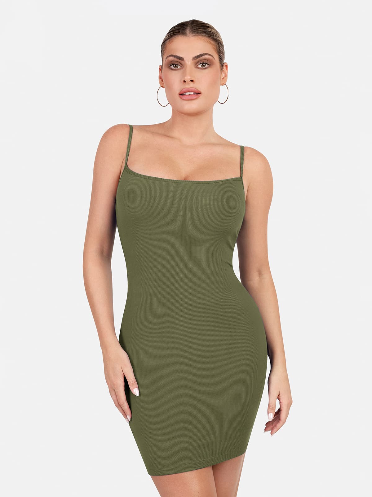 Shapewear Solid Modal Butt Lift Mini Slip Dress
