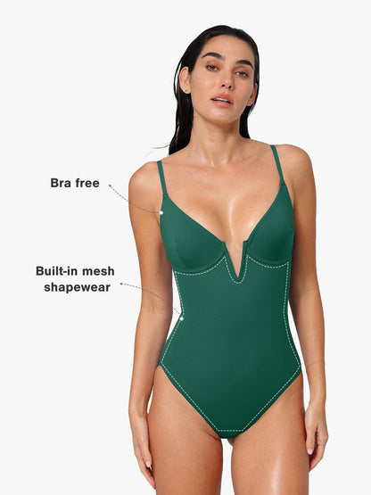Shapewear Solid Sculpting One-Piece Swimsuit