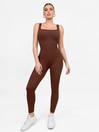 Shapewear Seamless Long Sleeve & Square Neck Sleeveless Jumpsuits