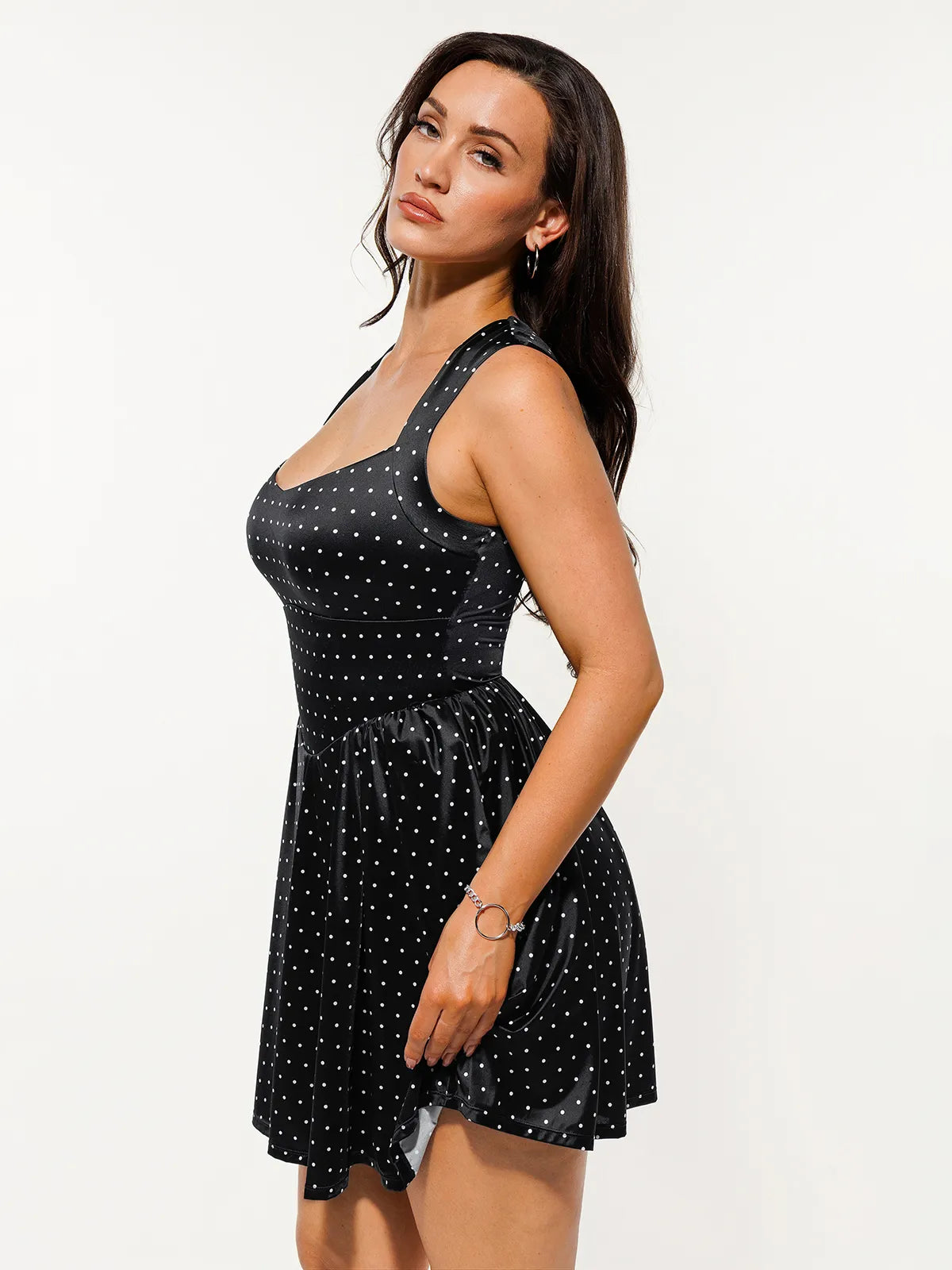 Shapewear Sweetheart Neckline Fit & Flare Mini Dress