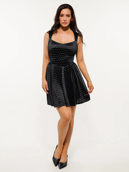 Shapewear Sweetheart Neckline Fit & Flare Mini Dress