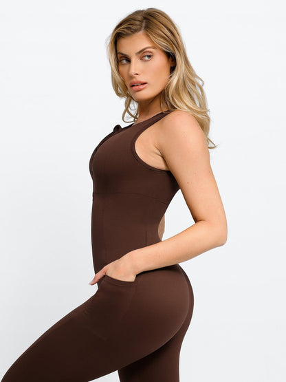 The Shapewear Jumpsuit Sleeveless Shapewear Zip Front For Insiders
