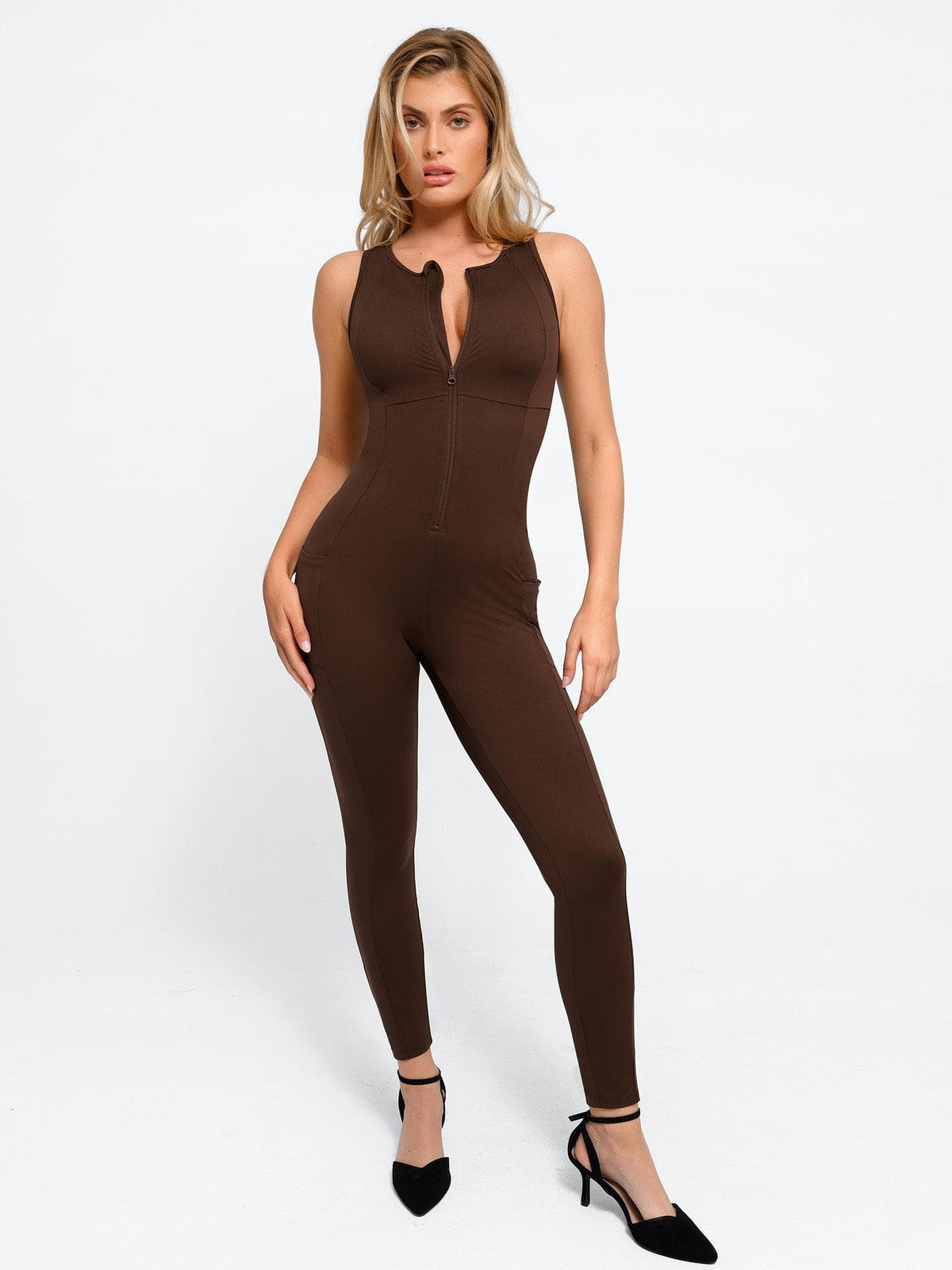 The Shapewear Jumpsuit Sleeveless Shapewear Zip Front For Insiders