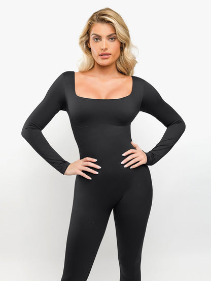 The Shapewear Jumpsuit Square-Neck One Piece Long Sleeve For Insiders