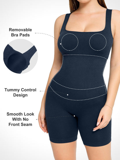 The Shapewear Romper Square Neck Sports Vest For Insiders