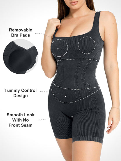The Shapewear Romper Square Neck Sports Vest For Insiders