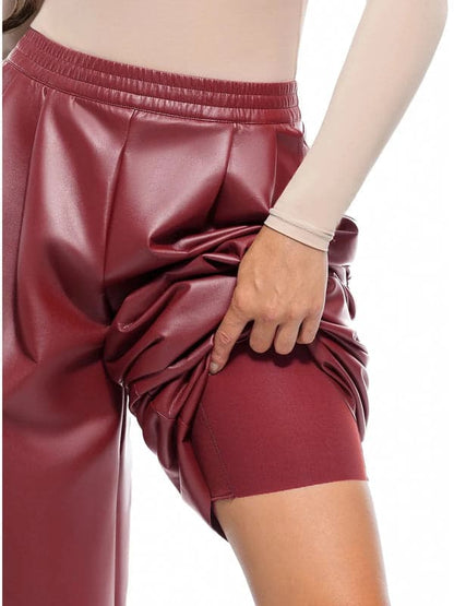 Velvet Wide-Leg Sculpting Trousers