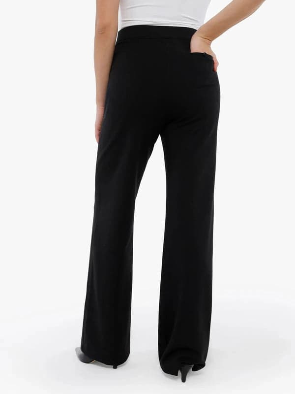 Velvet Wide-Leg Sculpting Trousers
