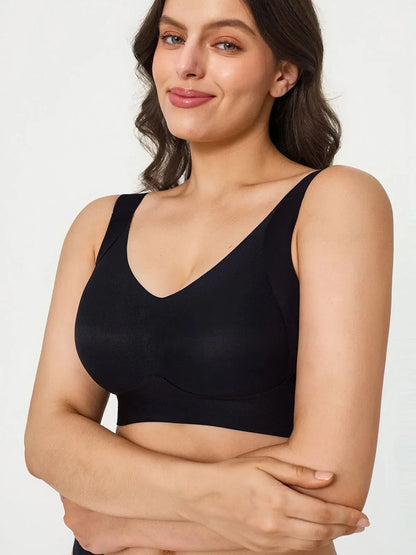 Wireless Wide Strap Everyday Supportive Push Up Comfort Bra